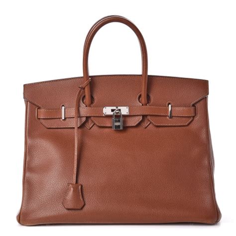 HERMES Vache Liegee Birkin 35 Noisette 